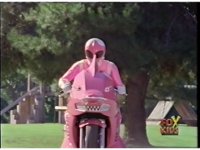 Pink Ranger speeds her Shark Cy...